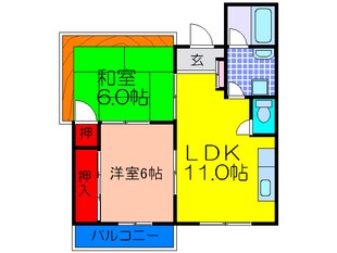 ハイツヒラオカの物件間取画像